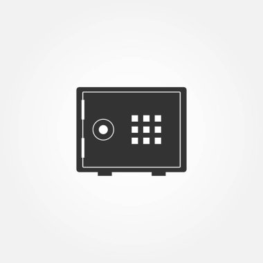 Güvenli kutu simgesi - vektör illüstrasyonu