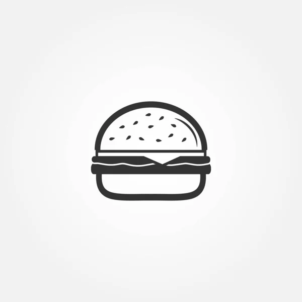 Hamburger Ikon Vektoros Illusztráció — Stock Vector