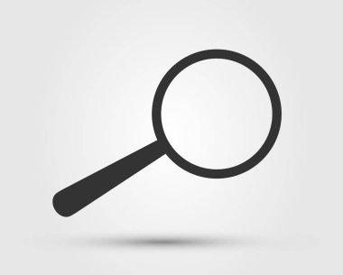 Büyüteç Simgesi - Araştırma, simge vektörü bul. Lens, büyüteç, lehim işareti. Arama sembolü çizimi. 