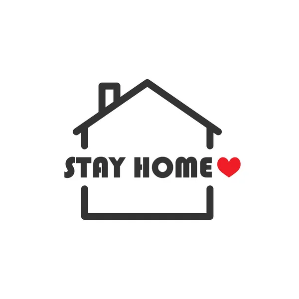 Stay Home Slogan Pandemic Coronavirus Covid Awereness Protection Virus Prevention — Stock Vector