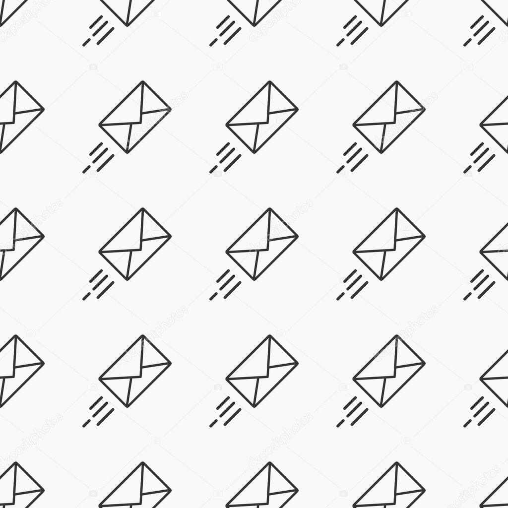 Envelope - seamless pattern. Vector illustration.