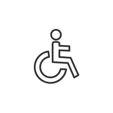 Engelli satırı simgesi pasifleştirildi. Basit tasarım. Vektör illüstrasyonu.