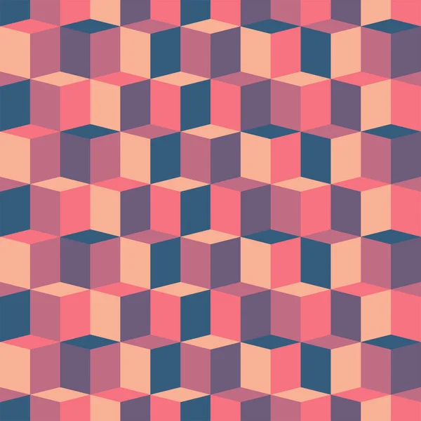 Geometrik / izometrik küpler - kusursuz desen. Özyinelenen arkaplan. Vektör illüstrasyonu.