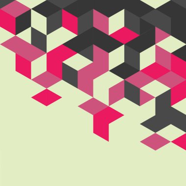 Soyut renkli retro geometrik modern şablonu için iş veya teknoloji sunma ve alan metin veya konu, vektör çizim için