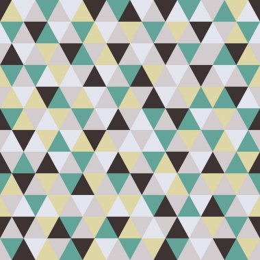 Üçgen desen retro ve moda kavramı sorunsuz arka plan ile vektör çizim