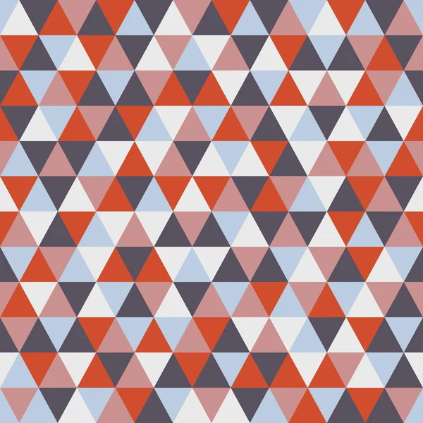 Patrón de triángulo con fondo retro y concepto de moda sin costuras, ilustración vectorial — Vector de stock
