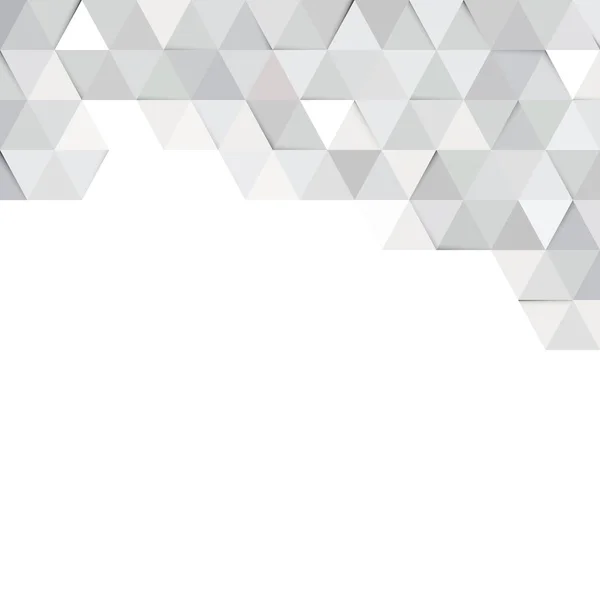 Witboek textuur. Geometrische grijze driehoek mozaïek mozaïek patroon element op wit. Corporate bedrijfs- of technologie identiteitselement, online presentatie website element, vectorillustratie — Stockvector