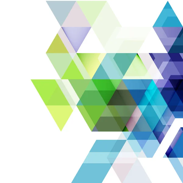 Abstract kleurrijk geometrische en moderne overlappende driehoeken op wit. Moderne achtergrond voor app voorbladsjabloon, bedrijfs- of technologie presentatie, vectorillustratie — Stockvector
