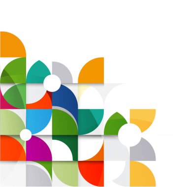 Renkli ve yaratıcı ile geometrik desen çeşitli geometrik soyut