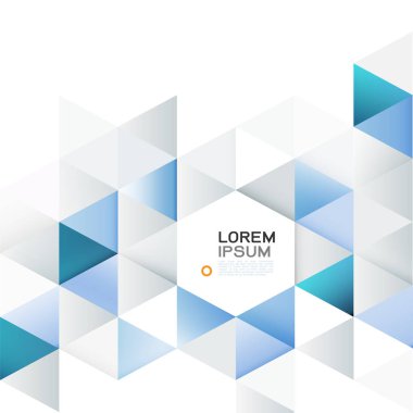 Metin için beyaz boşluk ile örtüşen soyut renkli üçgen. Modern arka plan iş veya teknoloji sunumu için. vektör çizim