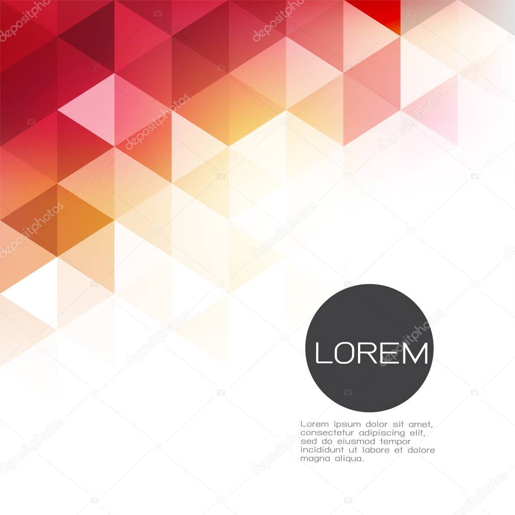 colorful transparency and fade triangle background with white sp