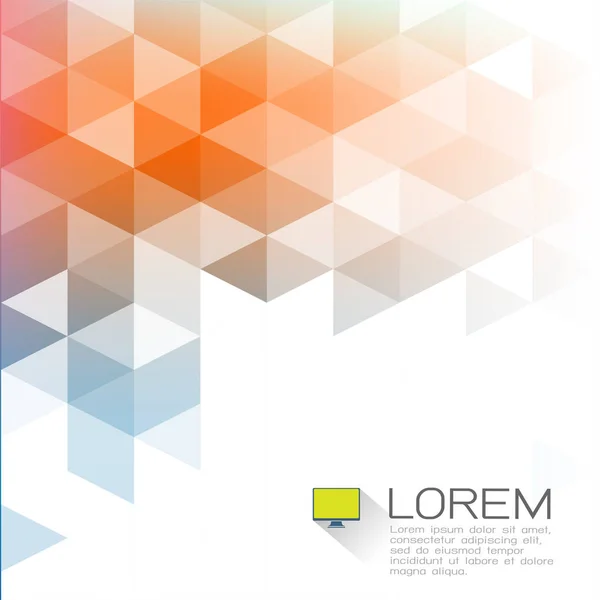 Abstrakta färgstarka triangel överlappande med vitt utrymme för text. Moderna bakgrunden för företag eller teknik presentation. vektorillustration — Stock vektor
