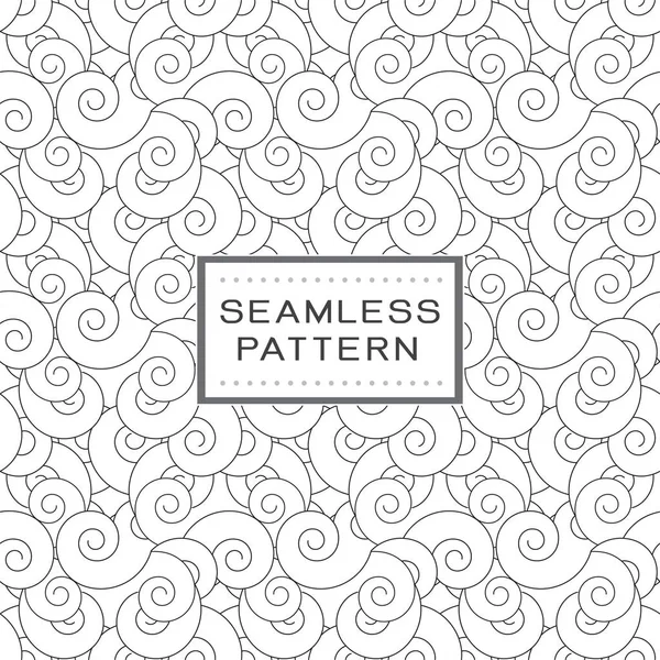 Seamless pattern with spiral line concept on white background, vector illustration — Stock Vector
