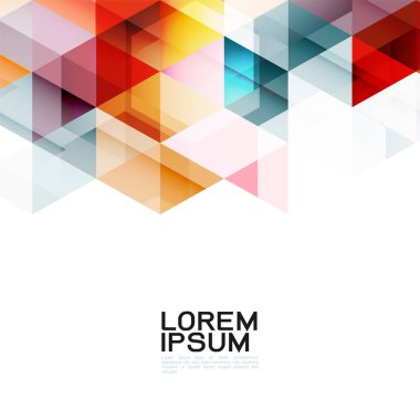 Soyut geometrik renkli modern iş veya teknoloji sunumu, vektör çizim için şablon