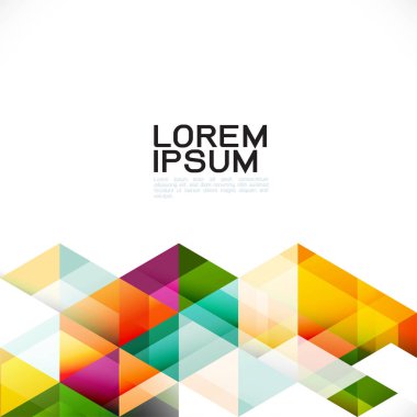 Soyut geometrik renkli modern iş veya teknoloji sunumu, vektör çizim için şablon