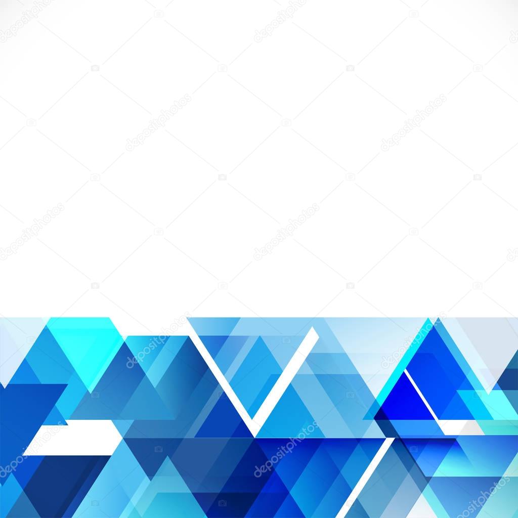 Abstract blue tone geometric layout template and modern overlapping with white space on top position for text. 