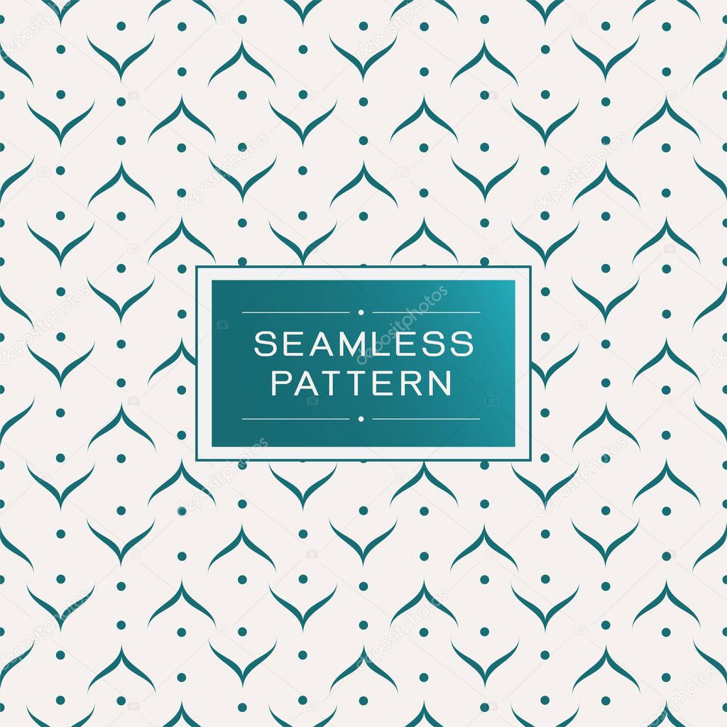 Seamless pattern with simple line and complicated shape concept. 