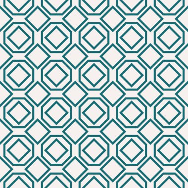 Vektör Dikişsiz desen ve modern şık doku. Meydanı ve sekizgen soyut geometrik taşlarla yinelenen. 