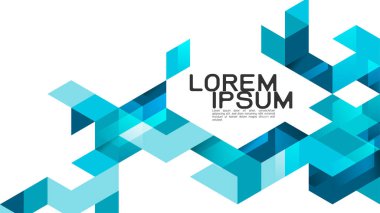 Soyut gradyan karışık geometrik şablon ve beyaz arka planda modern örtüşme. Vektör illüstrasyonu