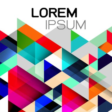 Beyaz zemin üzerinde çağdaş tarzda renkli tekrarlayan üçgenler gradyan geometrik. Soyut geometrik şablon ve modern stil dokusu. Vektör illüstrasyonu