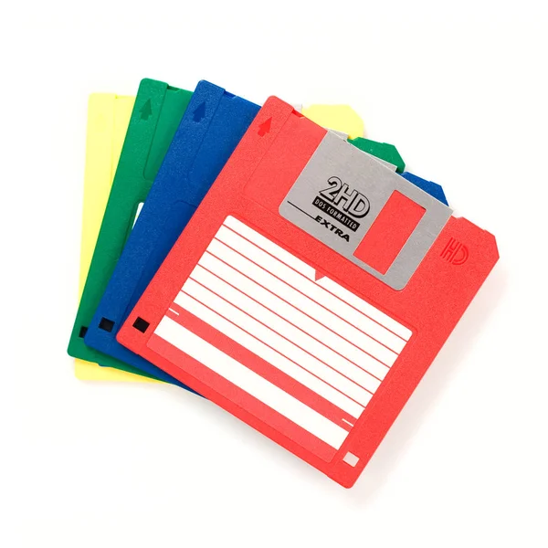Pack of multicolor high density plastic diskette