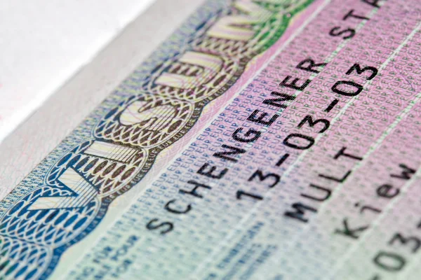 Visa stamp in passport