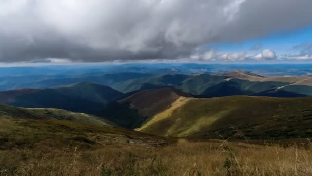 Bela Paisagem Das Montanhas Cárpatas Prazo Validade — Vídeo de Stock