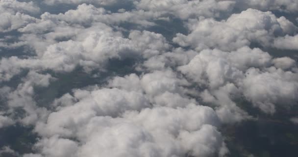 Wolken Lucht Zicht Vanuit Een Vliegtuig — Stockvideo