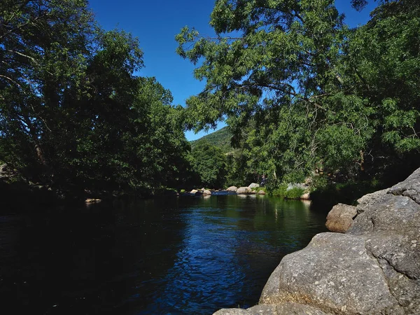 Stretch Jerte River Passes Nogaledas Route — Stock Photo, Image