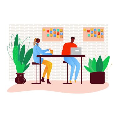 Serbest çalışan insanlar, çizgi film karakteri çizimlerinde kendilerini izole ederler. Kanepede dizüstü bilgisayar, serbest çalışma, iyi iş, uzak işçiler seti..