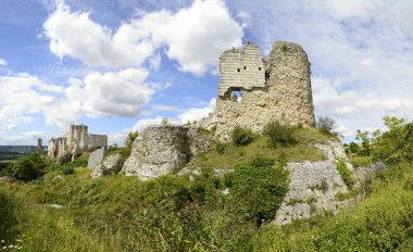 Gaillard Şatosu ve Les Andelys - Fransa 'nın Normandiya Şatosu' ndan Panorama