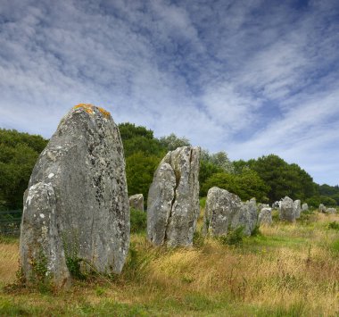 Carnac Taşları, Menhirs hizalaması Menec, Brittany, Fransa
