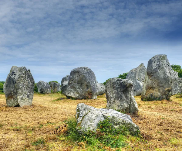 Carnac Piedras Menhires Alineación Kermario Bretaña Francia — Foto de Stock