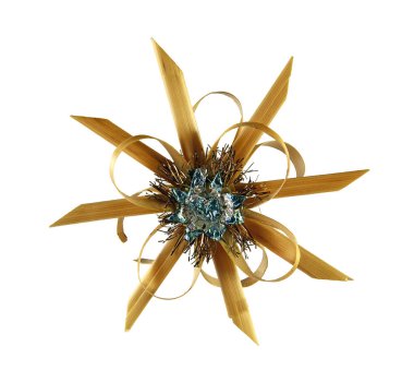 Mutluluk için yıldız - Samandan ev yapımı süslemeler