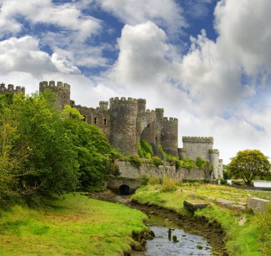 Conwy Kalesi, Kuzey Galler, Uk. Gwynedd - Unesco Dünya Mirası sahasındaki Kral Edward 'ın Kaleleri ve Şehir Surları' na aittir..