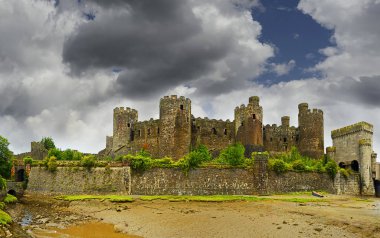Conwy Castle, North Wales, UK. It belongs among Castles and Town Walls of King Edward in Gwynedd - UNESCO World Heritage site. clipart