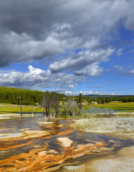 Scenic Landscapes of Geothermal activity of Yellowstone National Park USA - Biscuit Basin,  World Heritage sites of UNESCO