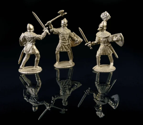 Războinic Medieval Sabie Tin Soldier — Fotografie, imagine de stoc