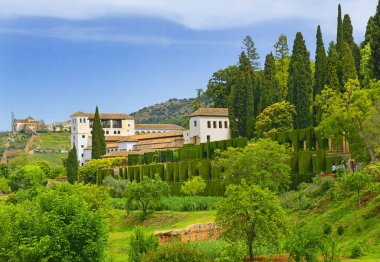Alhambra, Summer Palace Generalife (Palacio de Generalife), Granada, Endülüs, İspanya - Unesco World Heritage Site