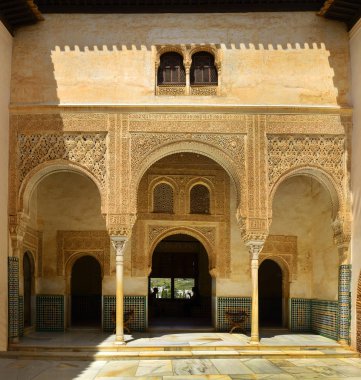Alhambra Sarayı - dekorasyon ayrıntıları, Granada, Endülüs, İspanya - Unesco Dünya Mirası Alanı