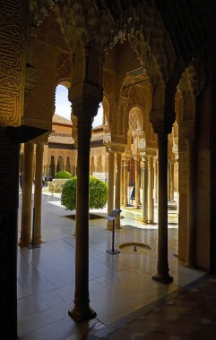 Nasrid Sarayı (Palacios Nasıres) Alhambra Sarayı, Granada, Endülüs, İslam sanatı - Unesco Dünya Mirası Sitesi, İspanya