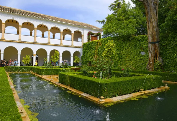 Alhambra Summer Palace Generalife Palacio Generalife Granada Andalusië Spanje Unesco — Stockfoto