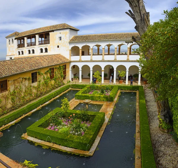 Alhambra Summer Palace Generalife Palácio Generalife Granada Andaluzia Espanha Património — Fotografia de Stock