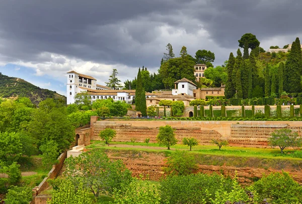 Alhambra Summer Palace Generalife Palacio Generalife Granada Andalusië Spanje Unesco — Stockfoto