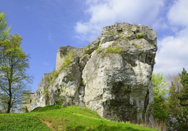 Bakowiec Şatosu - Xiv yüzyılından kalma bir şövalye kalesinin kalıntıları, Krakow-Czestochowa Jura 'da yatıyor, sözde Kartal Yuvaları sisteminde, Morsko, Polonya