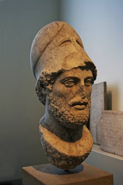 Berlin, Almanya, Eski Sergi Müzesi (Altes Müzesi) Perikles Roma 'nın Atina Akropolü' ndeki Kresilas heykelinin bir kopyası. Lezbiyenler adasından M.Ö. 429 'a