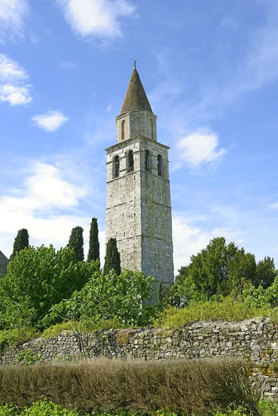 Kloktoren Bij Basilica Aquileia Italië Aquileia Unesco Werelderfgoed — Stockfoto