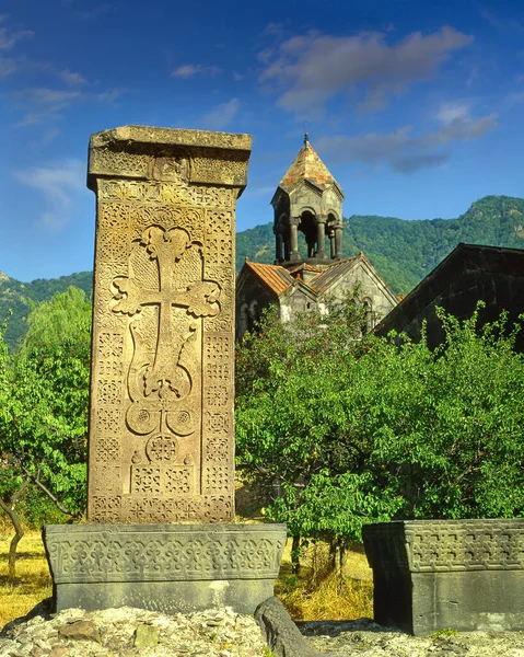 Khachkar Croix Monastère Haghpat Arménie Site Patrimoine Mondial Unesco — Photo