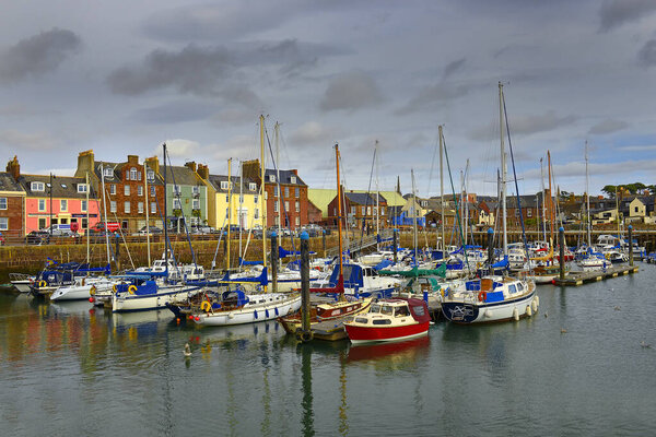 Arbroath fishing port, east coast of Scotland, United Kingdom. A city known for its smoked fish