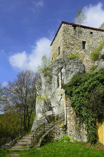 Bakowiec Şatosu - Xiv yüzyılından kalma bir şövalye kalesinin kalıntıları, Krakow-Czestochowa Jura 'da yatıyor, sözde Kartal Yuvaları sisteminde, Morsko, Polonya